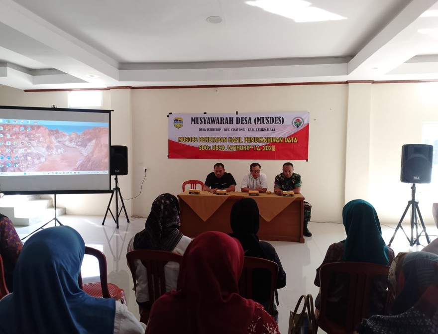 MUSYAWARAH DESA (MUSDES) PENETAPAN HASIL PEMUTAKHIRAN DATA SDGs JATIHURIP TAHUN ANGGARAN 2024